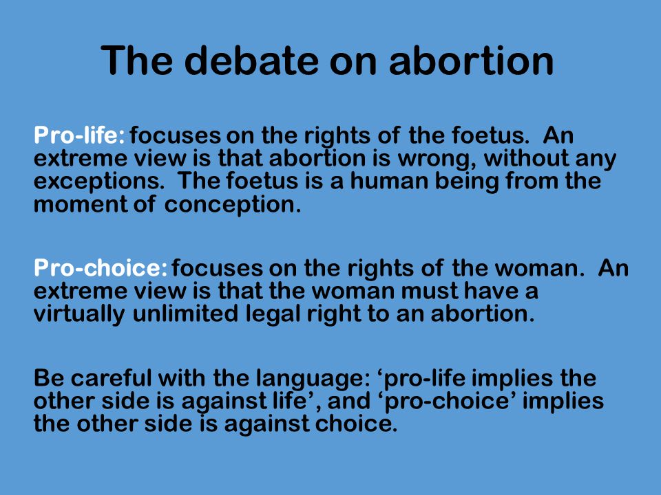 Pro choice of abortion essay
